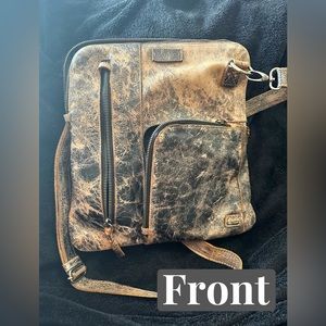 BED STU Aiken distressed leather crossbody bag